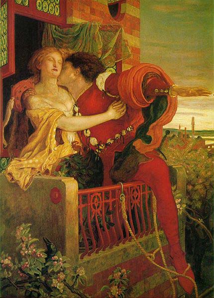 Ford Madox Brown Romeo and Juliet in the famous balcony scene